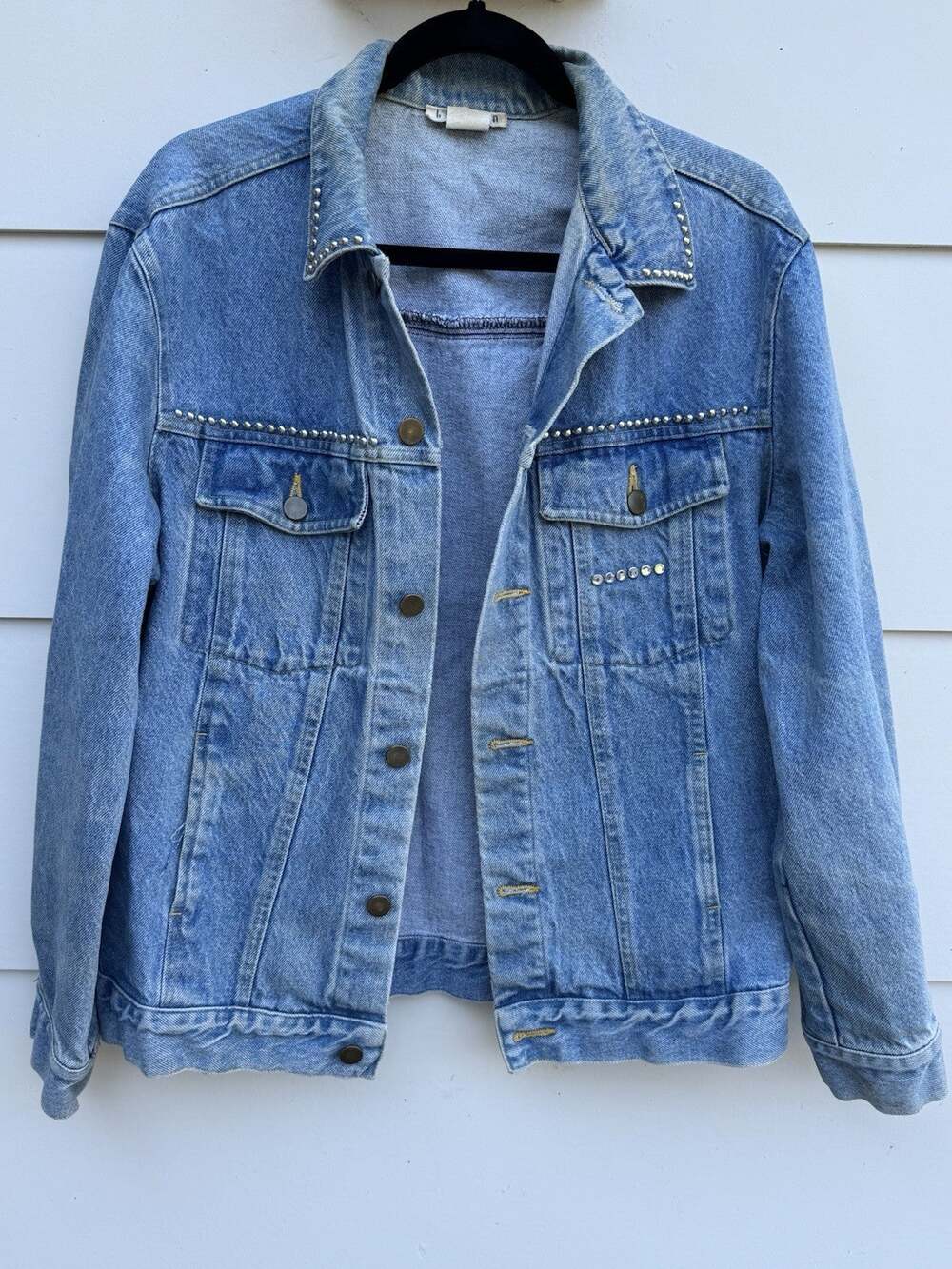 I. Magnin Vintage Denim Jean Jacket Women’s Medium Western Boho Jewels